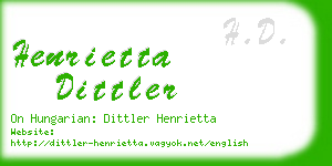 henrietta dittler business card